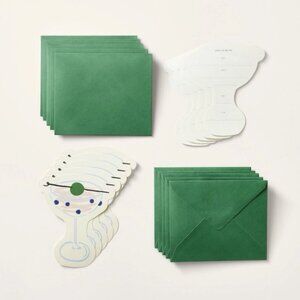 20ct Party Invitations Cream/Green/Pink - kate spade new york x Target set of 2